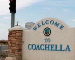 A welcome sign for coachella valley.